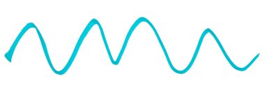 Açık mavi fırça darbeleri beyaz arkaplanda izole.