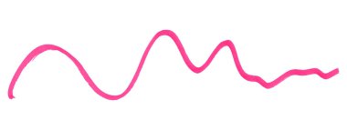 Pembe fırça beyaz arkaplanda izole edildi.