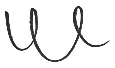 Siyah fırça beyaz arkaplanda izole edildi.