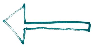 Yeşil ok beyaz zemin üzerine izole