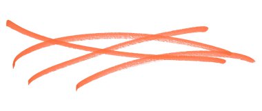 Turuncu fırça beyaz arkaplanda izole edildi.