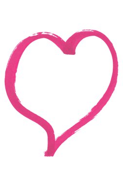 Beyaz arka plan üzerinde izole pembe Kalpler