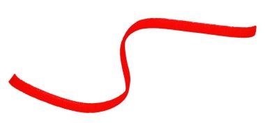 Kırmızı fırça beyaz arkaplanda izole edildi.