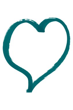 Beyaz arkaplanda izole edilmiş yeşil kalpler