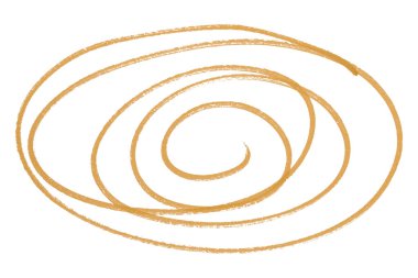 Turuncu yuvarlak fırça beyaz arkaplanda izole edildi.