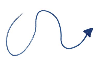 Beyaz arka plan üzerinde izole mavi ok