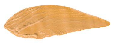 Turuncu fırça beyaz arkaplanda izole edilmiş. Altın kayısı rengi