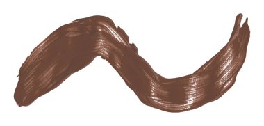 Kahverengi fırça beyaz arkaplanda izole edilmiş. Suluboya