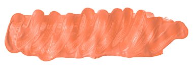 Turuncu fırça beyaz arkaplanda izole edilmiş. Altın kayısı rengi