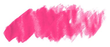 Pembe fırça darbeleri beyaz arkaplanda izole