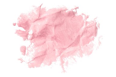 Pembe boya fırçası beyaz arka planda izole edilmiş. Suluboya