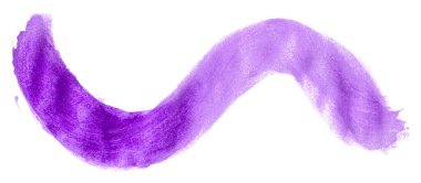 Mor fırça beyaz arkaplanda izole edilmiş. Suluboya