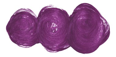 Mor boya fırçası beyaz arka planda izole edilmiş. Koyu mor renk.