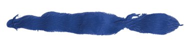 Mavi fırça beyaz arkaplanda izole edilmiş. Suluboya
