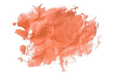 Turuncu fırça beyaz arkaplanda izole edilmiş. Altın kayısı rengi