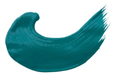 Beyaz arka plan üzerinde izole yeşil fırça darbeleri.