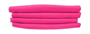 Pembe plastik beyaz arka plan üzerinde izole