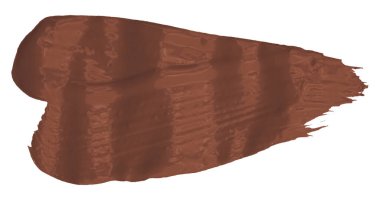 Kahverengi fırça darbeleri beyaz arkaplanda izole.