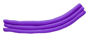 Mor plastikin beyaz arkaplanda izole edildi