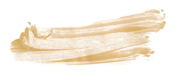 Light brown brush strokes isolated on white background.