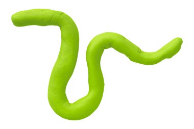 Yeşil plastisite beyaz arka plan üzerinde izole