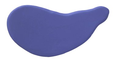 Plastik, beyaz arka planda izole edilmiş mor bir fırçadır..