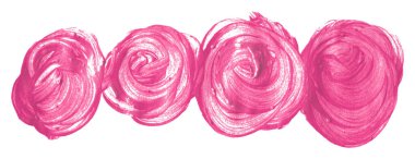 Pembe boya fırçası beyaz arka planda izole edilmiş. Suluboya