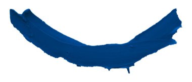 Mavi plastik fırça beyaz arkaplanda izole.