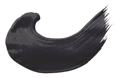 izole beyaz zemin üzerine siyah fırça darbeleri