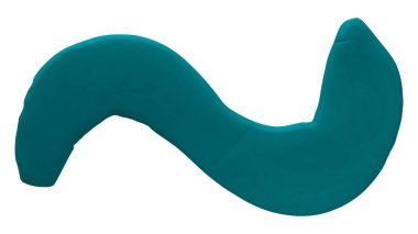 Plastik, beyaz arka planda izole edilmiş yeşil bir fırçadır..
