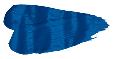 Beyaz arka planda yalıtılmış mavi fırça vuruşları.