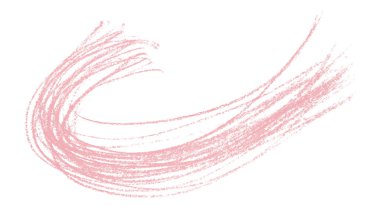 Beyaz arkaplanda izole edilmiş pembe kalem darbeleri.