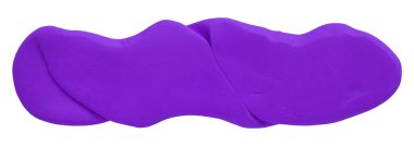 Plastik, beyaz arka planda izole edilmiş mor bir fırçadır..