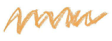 Beyaz arkaplanda turuncu kalem darbeleri izole edildi.