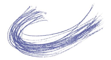 Beyaz arkaplanda izole edilmiş mor kalem darbeleri.