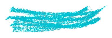 Açık mavi kalem darbeleri beyaz arkaplanda izole edildi.