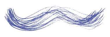 Beyaz arkaplanda izole edilmiş mor kalem darbeleri.