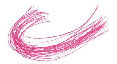 Beyaz arkaplanda izole edilmiş pembe kalem darbeleri.