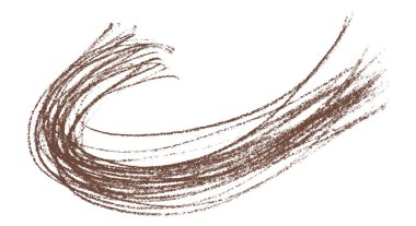 Kahverengi kalem darbeleri beyaz arkaplanda izole edildi.