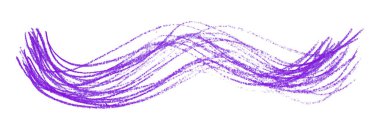 Beyaz arkaplanda izole edilmiş mor kalem darbeleri.