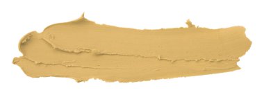 Açık kahverengi plastik fırça beyaz arkaplanda izole.