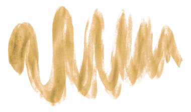 Light brown brush strokes isolated on white background.