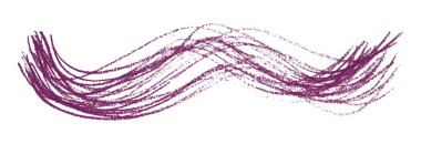 Beyaz arkaplanda izole edilmiş koyu mor kalem darbeleri.