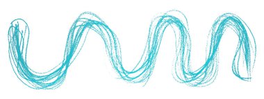 Açık mavi kalem darbeleri beyaz arkaplanda izole edildi.