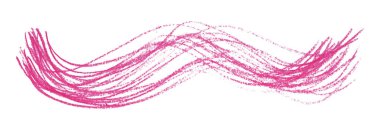 Beyaz arkaplanda izole edilmiş pembe kalem darbeleri.