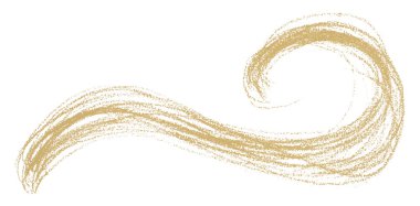 Açık kahverengi kalem darbeleri beyaz arkaplanda izole.