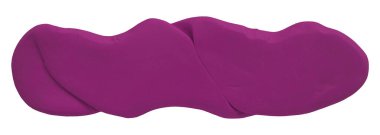 Plastik, beyaz arka planda izole edilmiş koyu mor bir fırçadır..