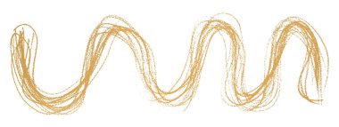 Beyaz arkaplanda turuncu kalem darbeleri izole edildi.