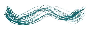 Beyaz arkaplanda yeşil kalem darbeleri izole edildi.