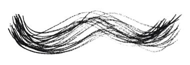 Beyaz arkaplanda siyah kalem darbeleri izole edildi.